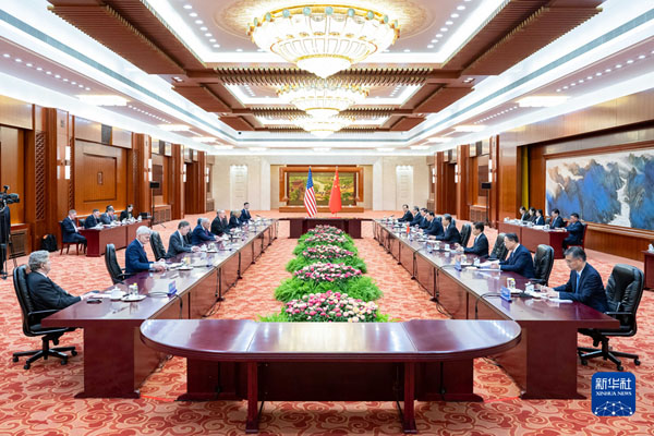  趙樂(lè)際會(huì)見(jiàn)美國(guó)國(guó)會(huì)參議院多數(shù)黨領(lǐng)袖舒默一行