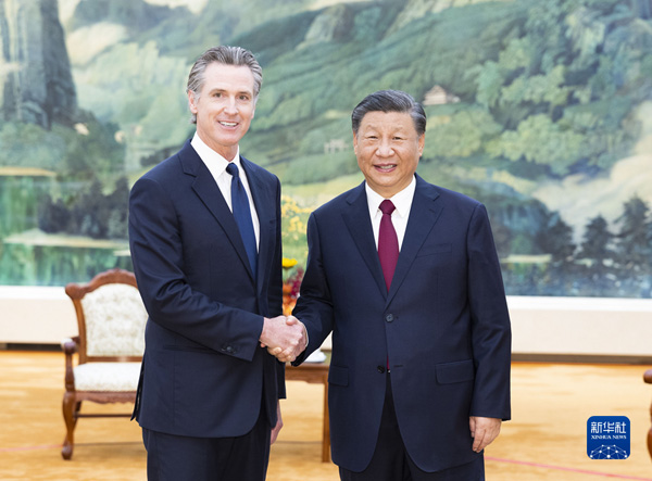  習(xí)近平會見美國加利福尼亞州州長紐森
