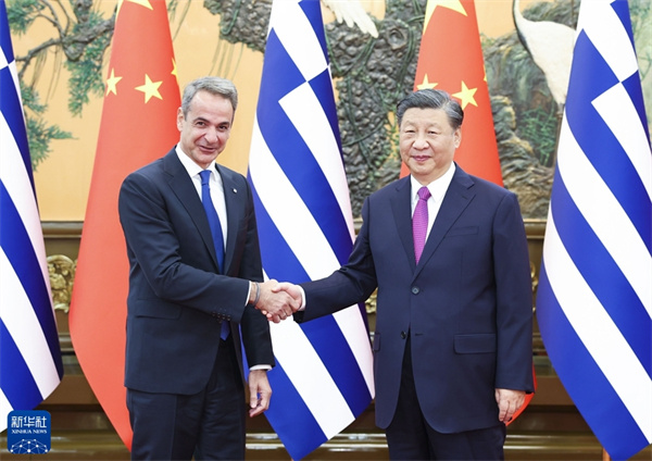 習(xí)近平會(huì)見希臘總理米佐塔基斯
