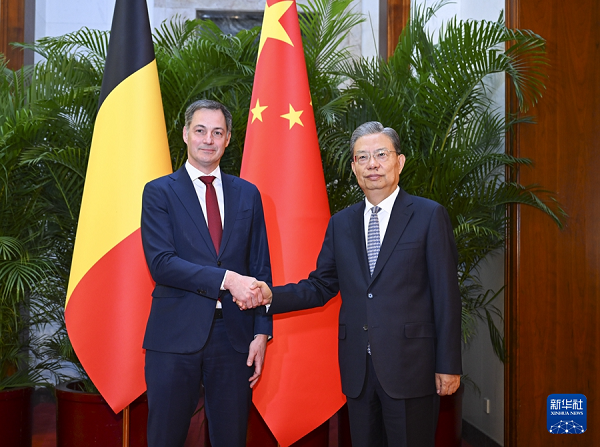  趙樂際會(huì)見比利時(shí)首相德克羅